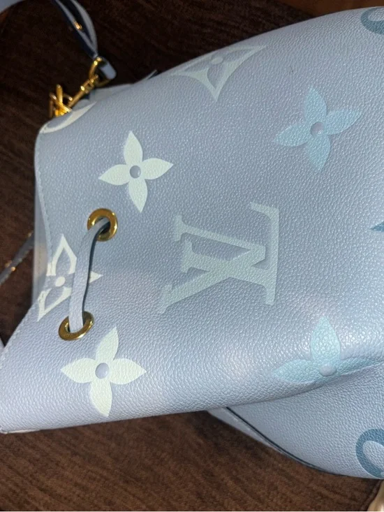 Louis Vuitton Light Blue Monogram Nano Bucket Crossbody - Picture 5 of 13